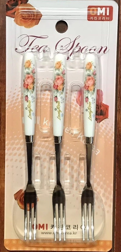 FRUIT FORK 3PC ROSE 2PACKS