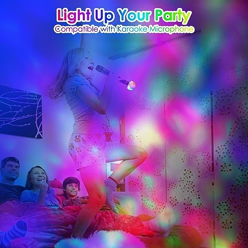 USB Mini Disco Ball Sound Activated Party Light, Stocking Stuffers for 2PACK