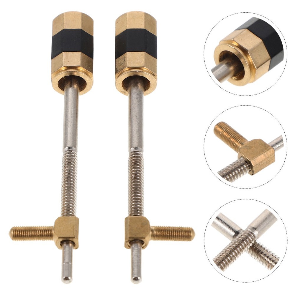 2 Pcs Practical Violin Bow Frog Screw Musical Equipment Accessory
