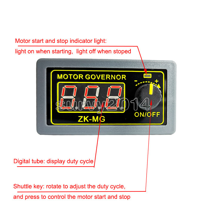 DC 5-30V 5A DC Motor Controller PWM Adjustable Speed Digital display encoder