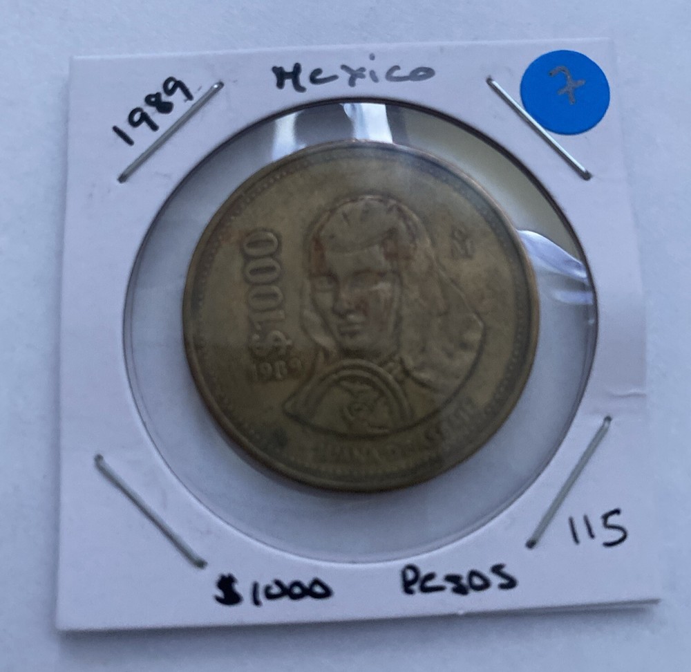 1989 Mexico $1000 Pesos Coin