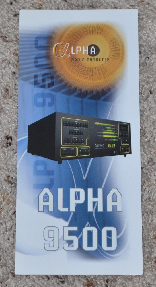 BROCHURE: ALPHA 9500 LINEAR AMPLIFIER