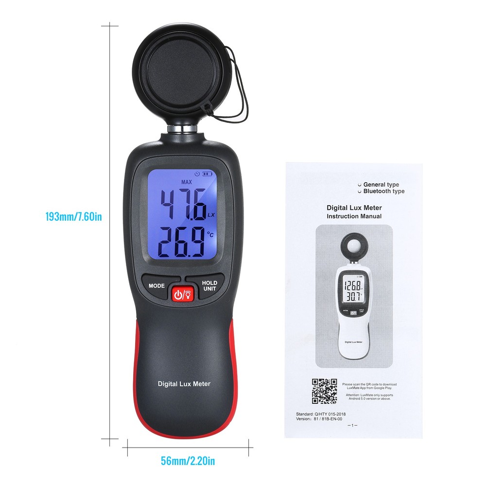 Digital Meter LCD Display Handheld Illuminometer Mini Luminometer WDNN