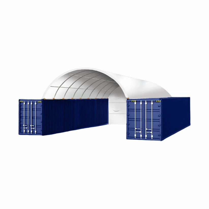20x40 Container Shelter Canopy & Back Panel* 18oz PVC - Industrial Storage
