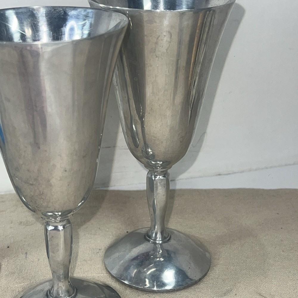 Raimond Italy Silver Goblets Wine Stemware 7” Set 3
