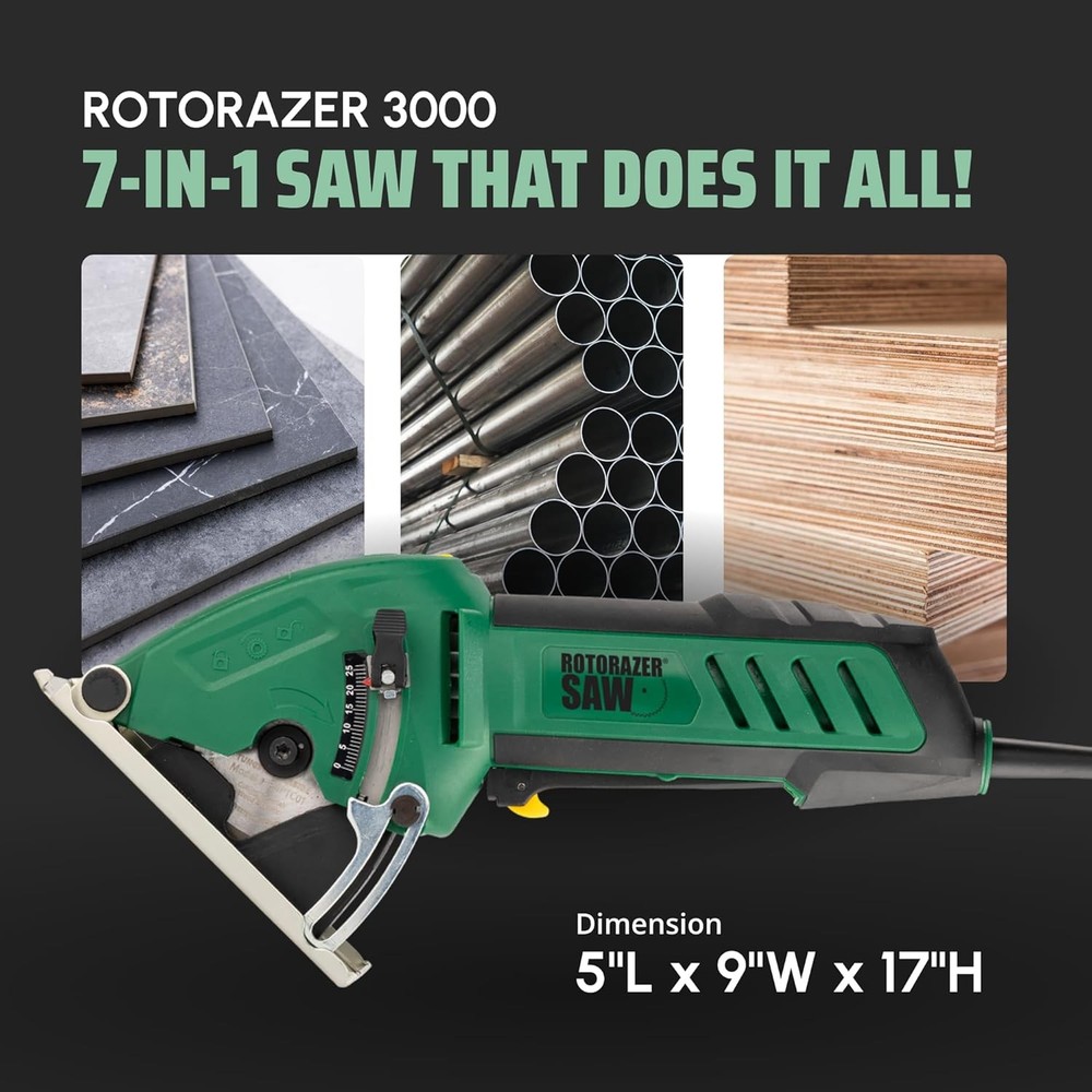 Compact Circular Saw Set for DIY Projects - Cut Drywall, Tile, Grout, Metal