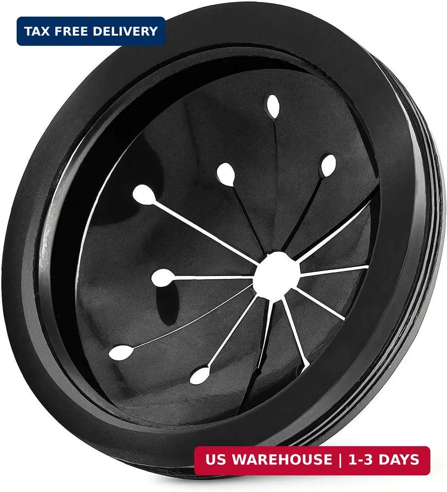 Black 3-Inch Garbage Disposal Splash Guard - Kitchen Sink Baffle Covers for Whir