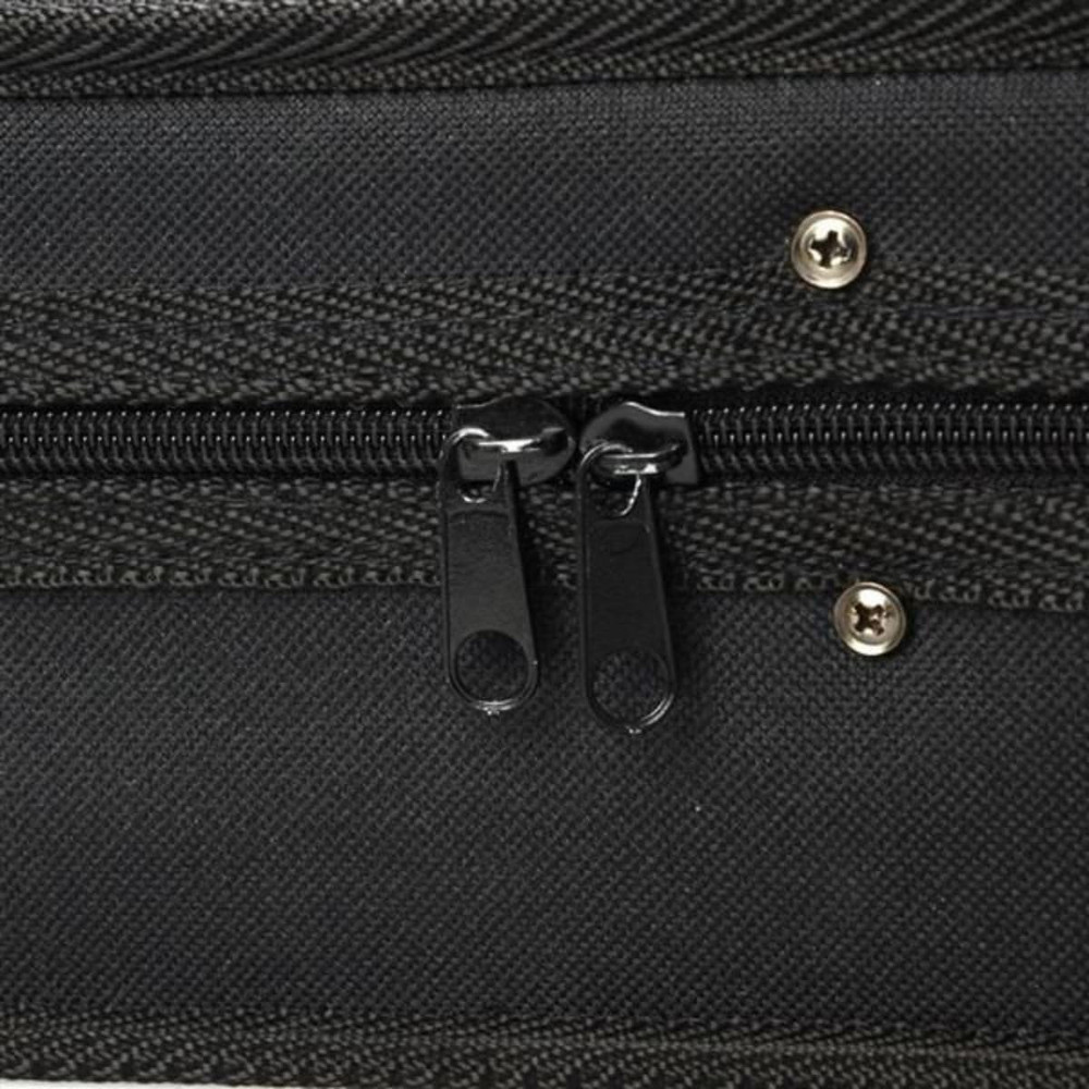 4/4 Cloth Fluff Triangle Shape Silver Gray Violin Case Black