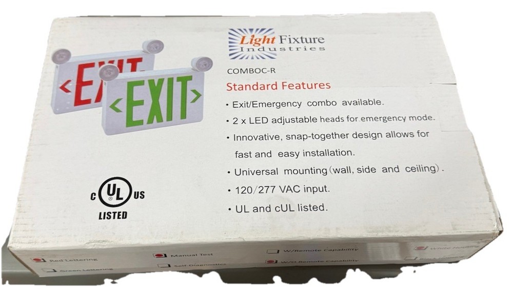Light Fixture Industries COMBOC-R Exit Lights