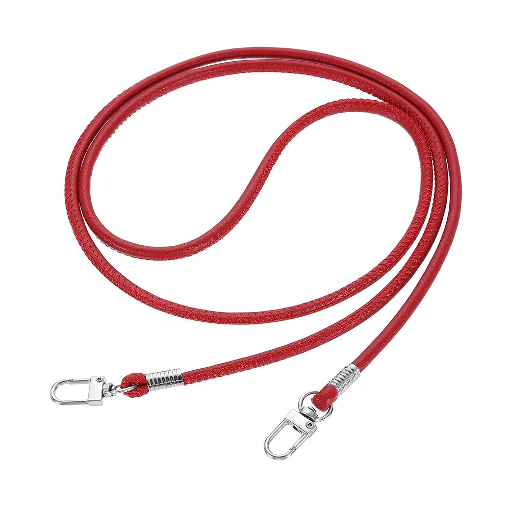 Crossbody Replacement Chain Strap, 120cm Thin Soft PU Strap (Wine Red)