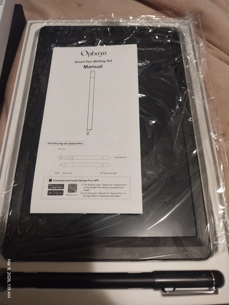 Ophaya Smart Pen & Writing Board New Open Box. Digitize Handwriting, Record Save