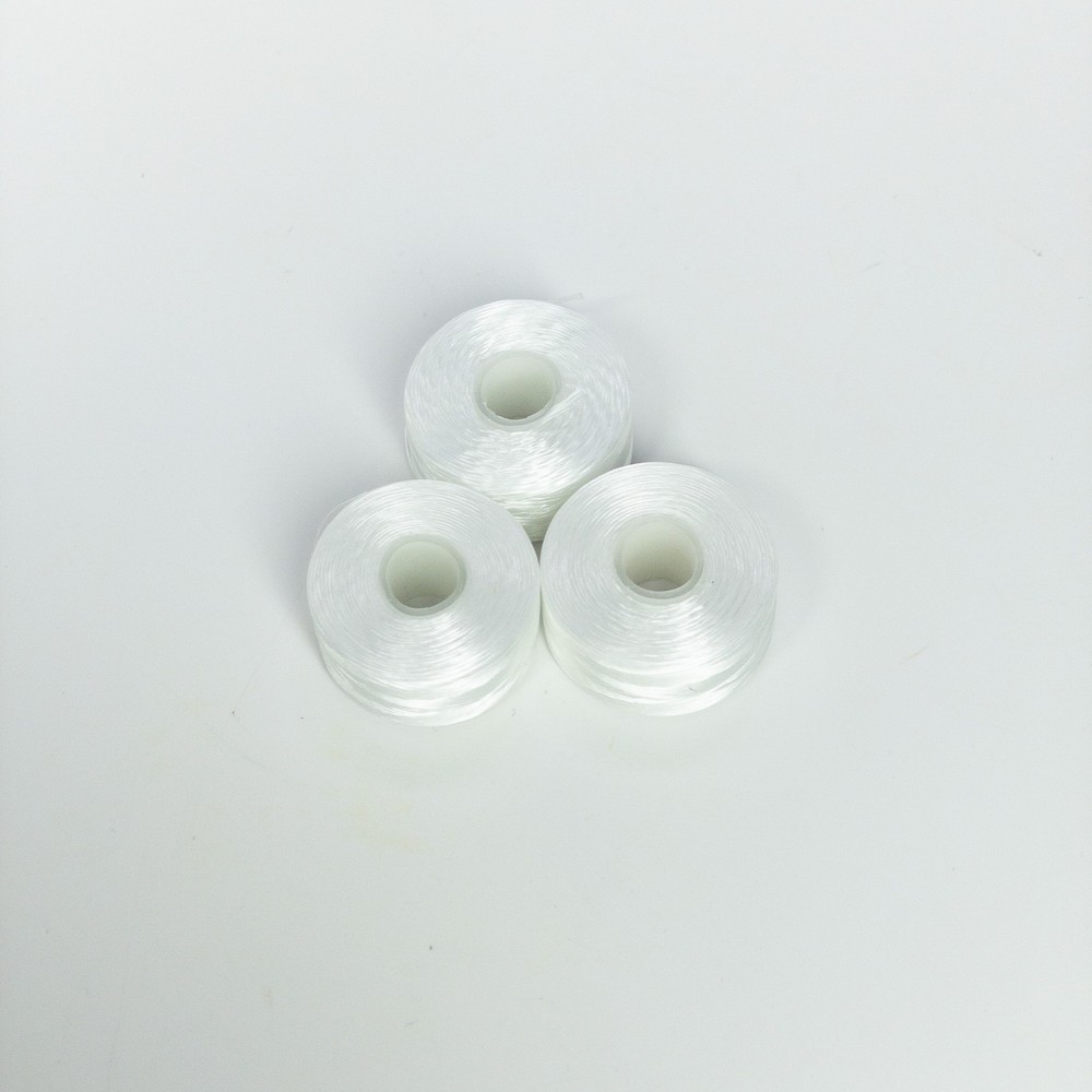 NYMO Nylon Beading Thread Size D White 64 Yard Bobbin 3 Pack Bead Weaving