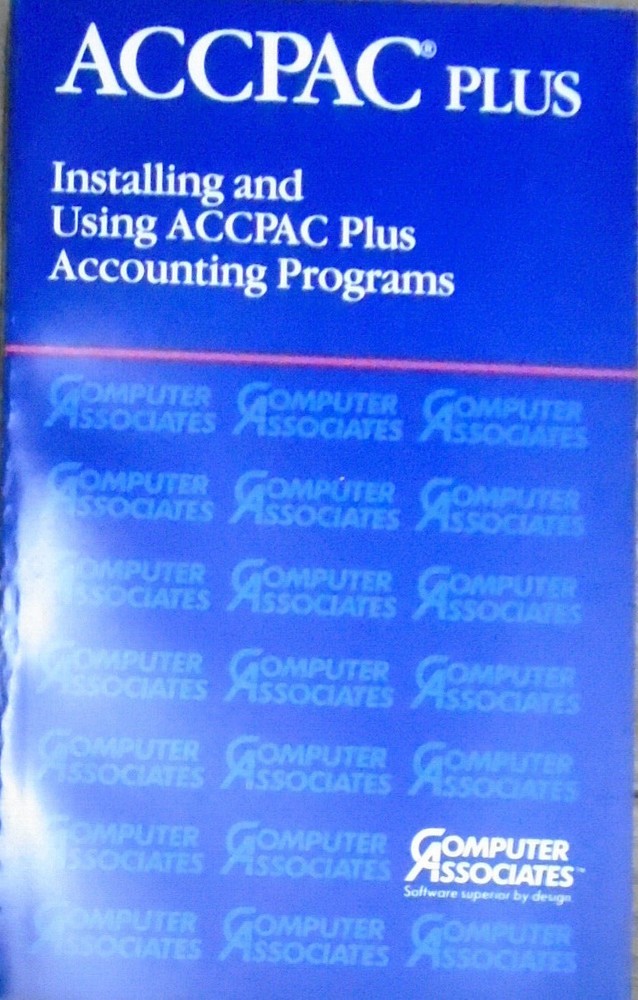ACCPAC Plus by Computer Associates - GL, AR, AP, Payroll, Graphics... 1988 NEW
