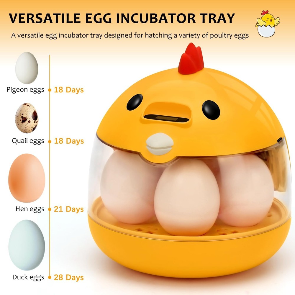 Automatic Egg Incubator for Hatching Eggs with LED Temperature Display, Humid...