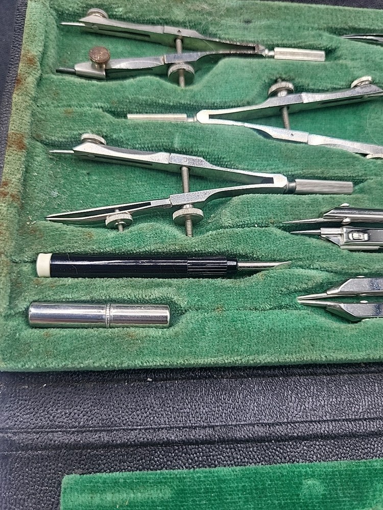 Vtg CHICAGO TECHNICAL College DRAFTING TOOLS Set Made in Germany