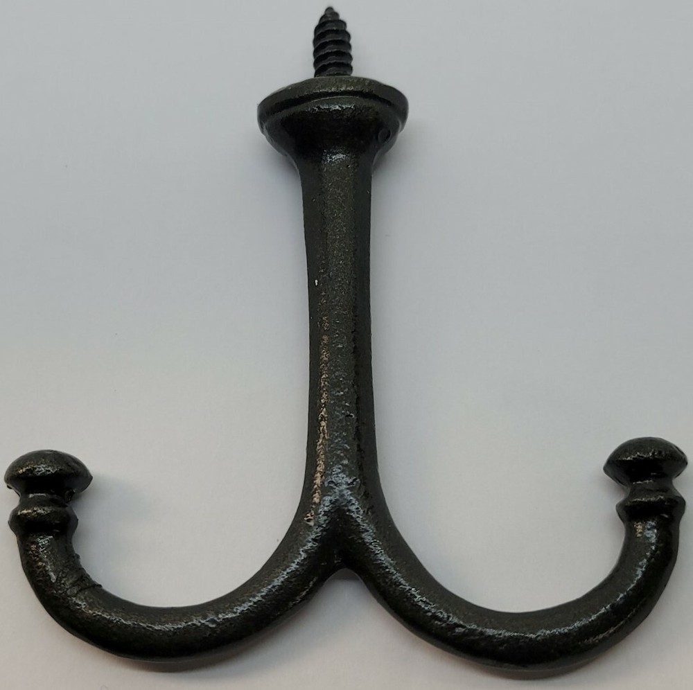 Cast Iron Wardrobe under table mount Ceiling Double Hook coat rack purse mid