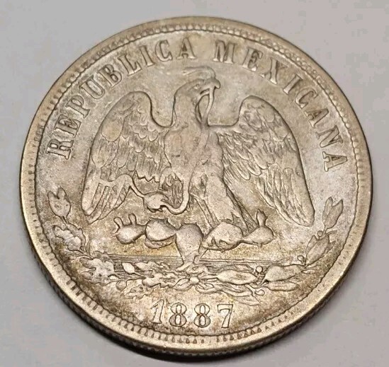 Mexico 1887 Cn M 50 Centavos 76K Minted