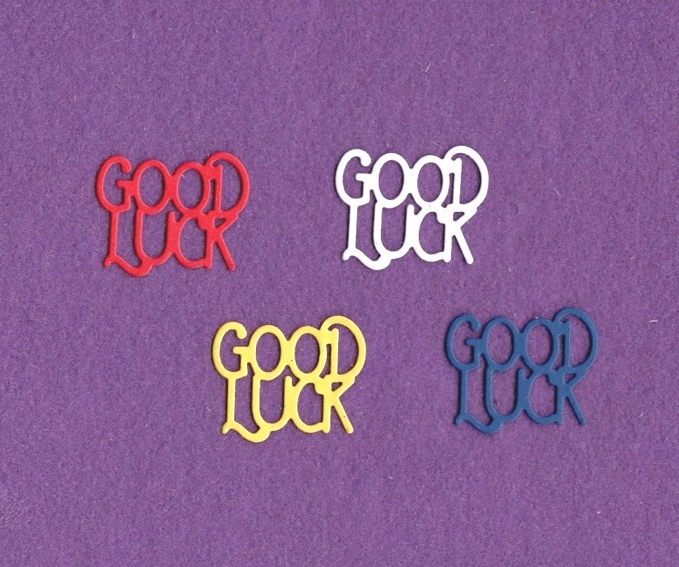 GOOD LUCK die cuts scrapbook cards