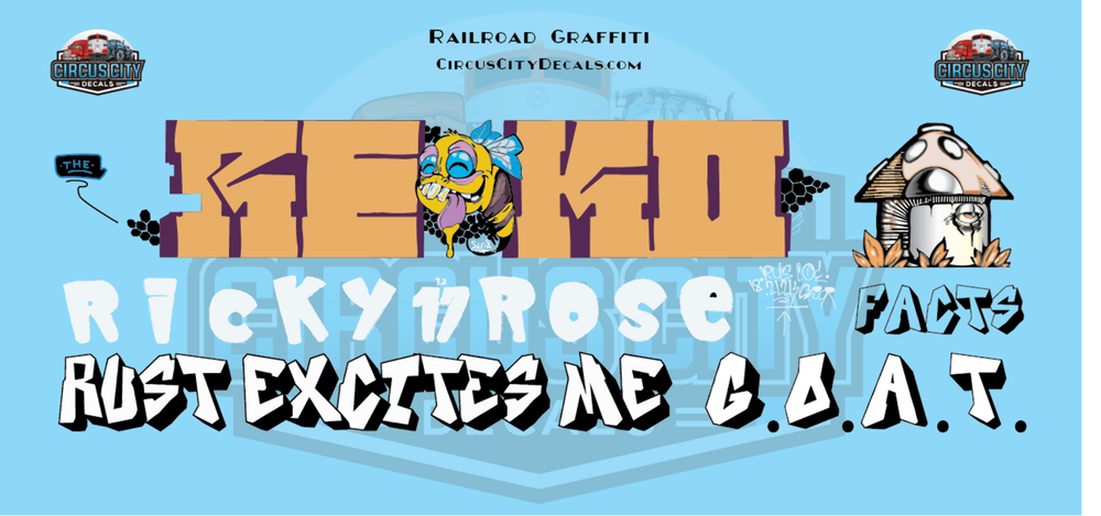 Railroad Graffiti HO 1:87 Scale Decal Set