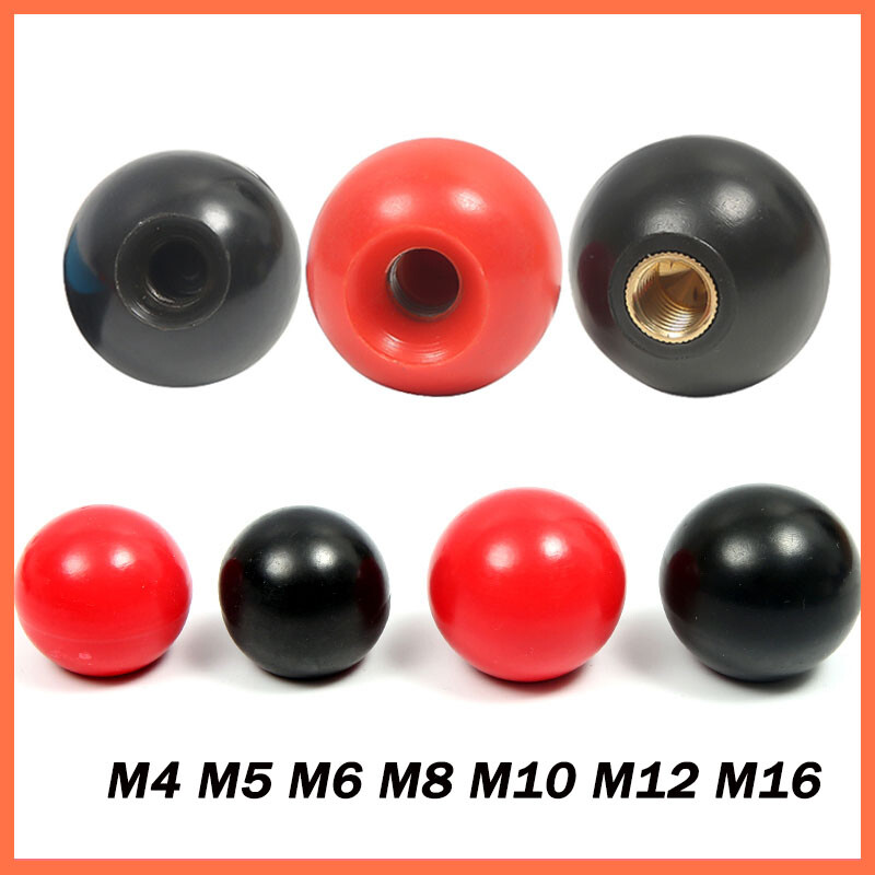 Ball Handle Knobs Bakelite Plastic Dia 16mm~50mm M4 M5 M6 M8 M10 M12 M16 Thread