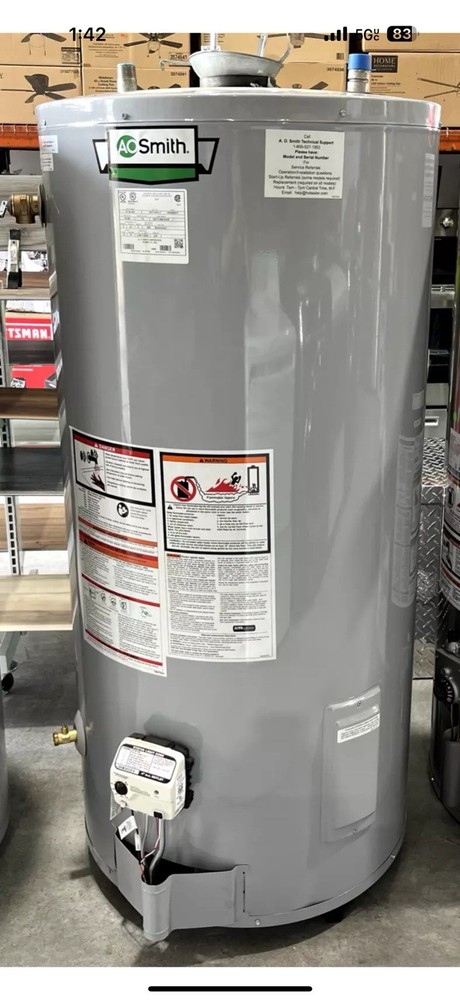 A.O. Smith 74 Gallon BT - 80 400 75,100 BTU commercial GAS HEATER- New open box