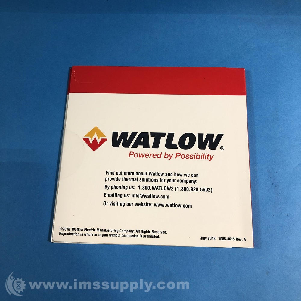 Watlow 1085-8615 Revision A Support Tool CD-Rom FNFP