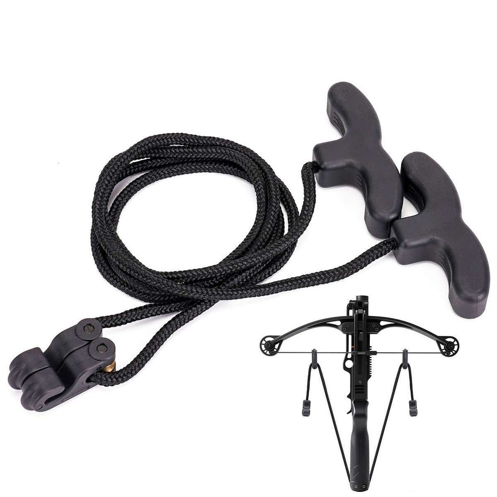 Crossbow Rope String Cocking Device Cocker Ropes for Archery Hunting Handle US