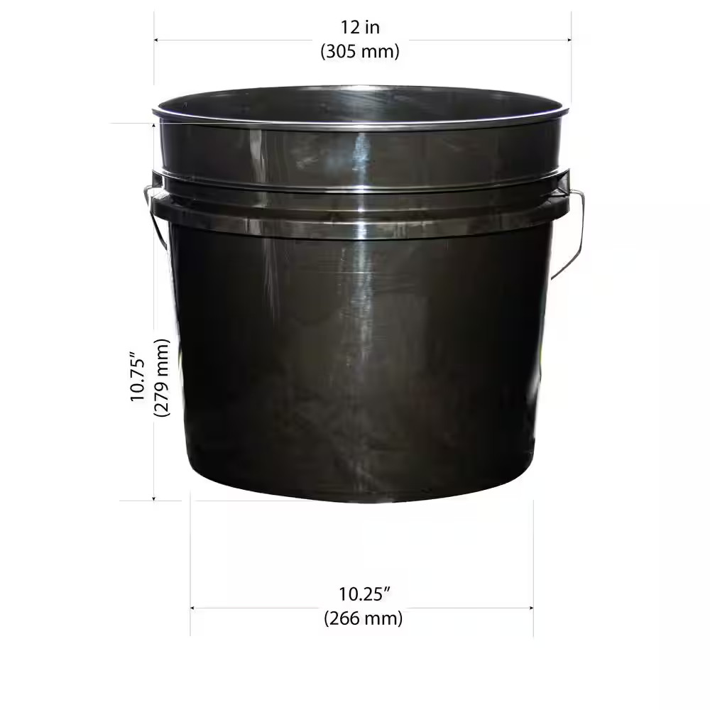 3.5 Gal. Black Pail (10-Pack)