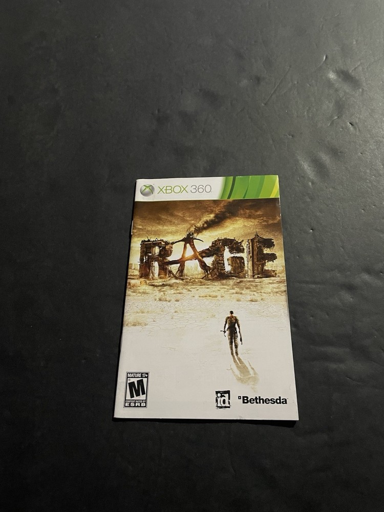 rage xbox 360 manual only