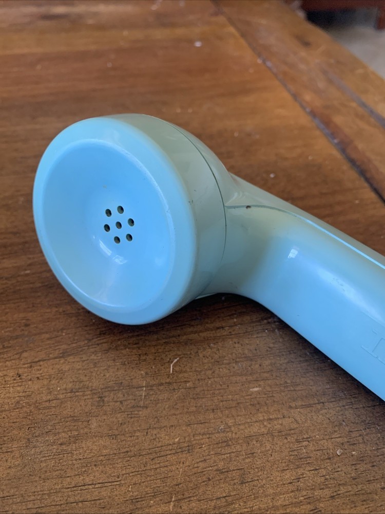 VTG ITT Aqua Turquoise Wall Phone Push Button Circa 1986 Untested- No Cable