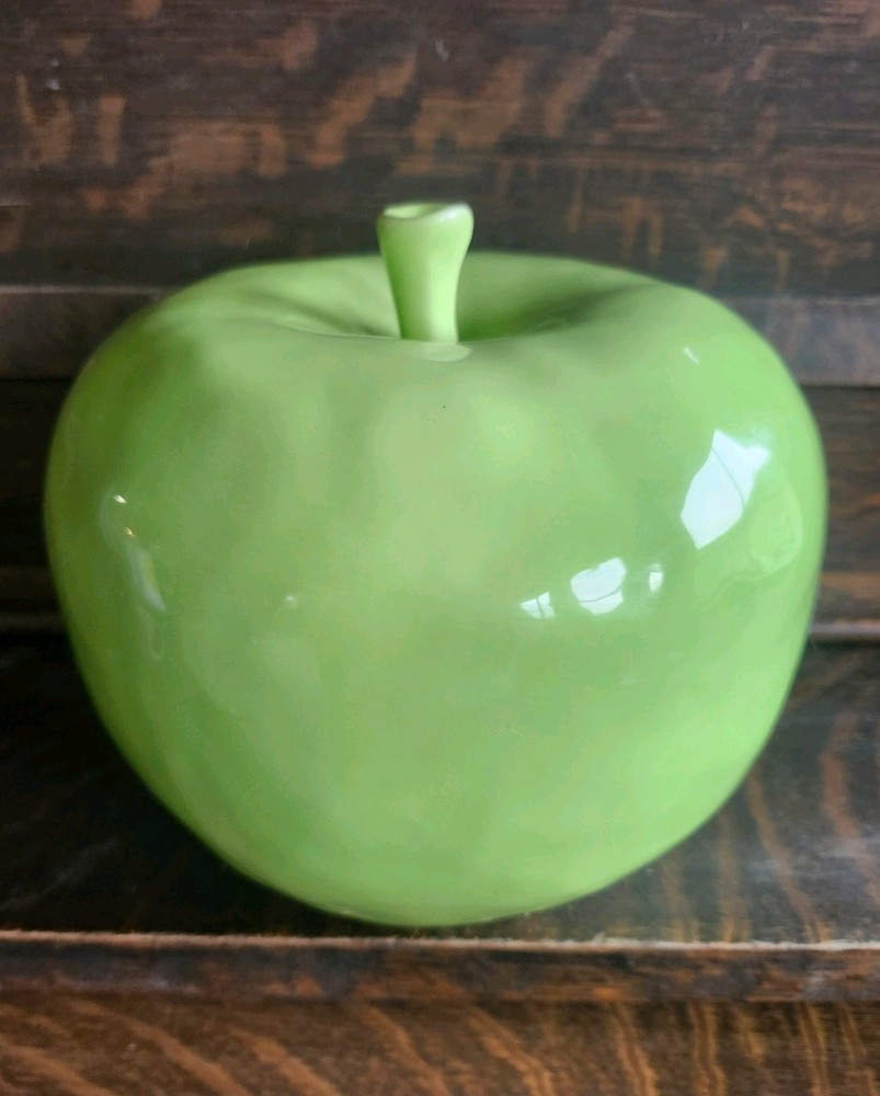 Green Ceramic Apple Beatles Decor Granny Smith