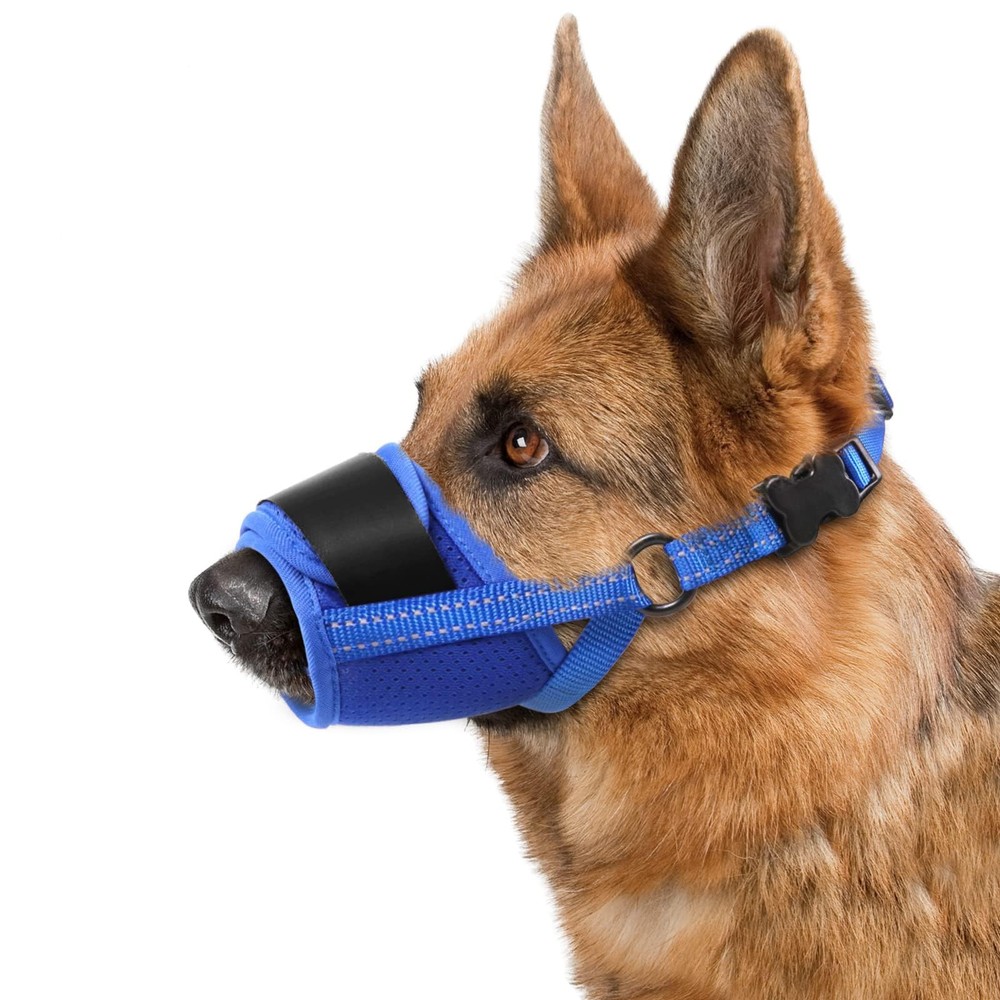 Dog Muzzle, Air Mesh Breathable Muzzle for Medium Large Sized Dogs to Anti & ...