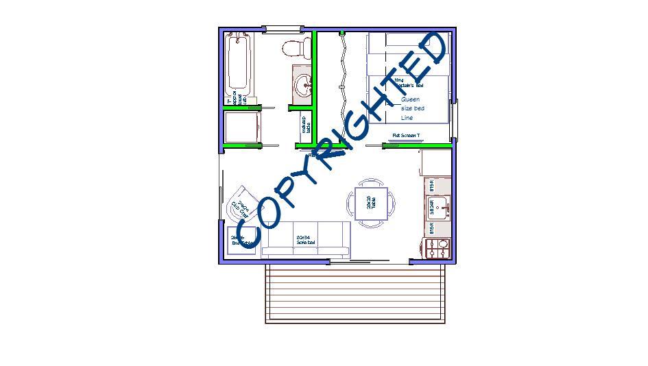 324sqft -18'x18' -1bedrm1bath-Tiny House design- ala cart