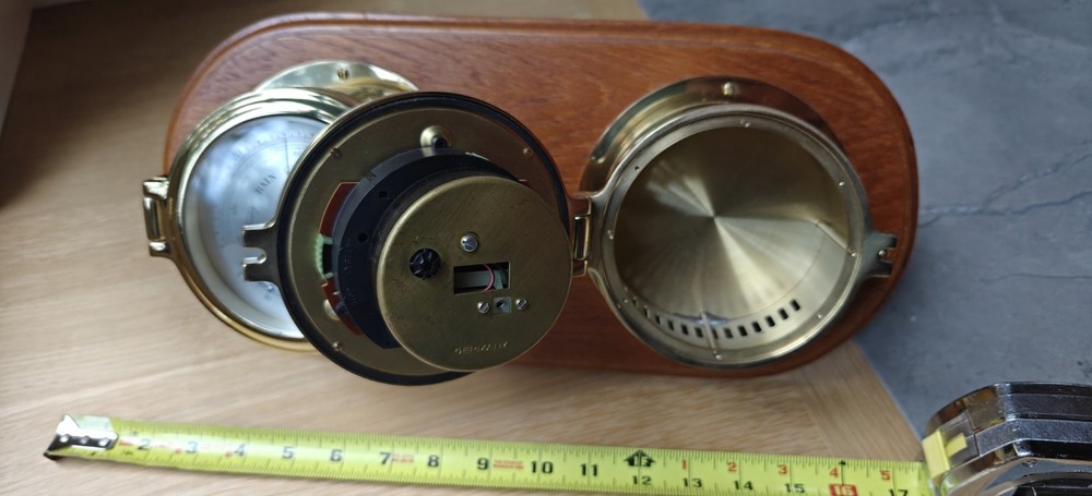 Watrous Ships Clock And Barometer Set, German, Beautifully Made