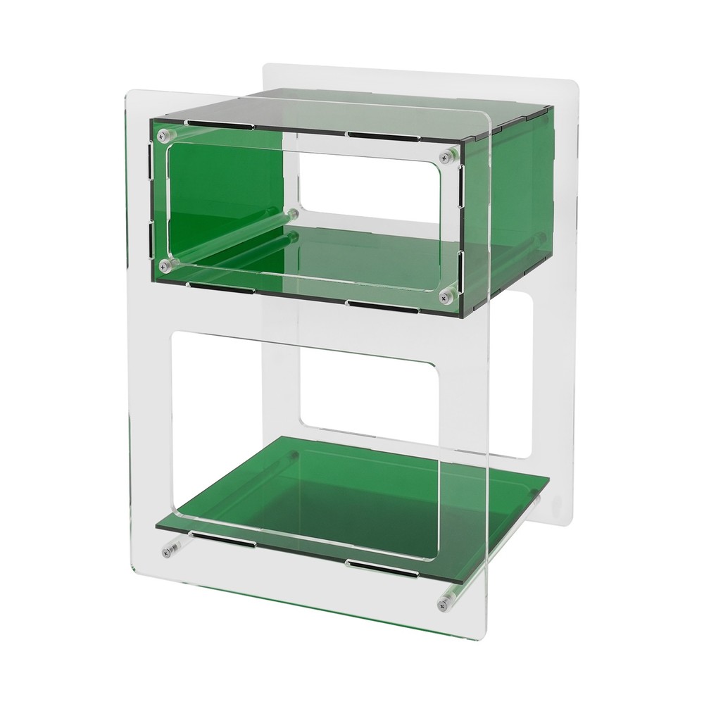 Acrylic Side Table Green Transparent Small Coffee Sofa End Table, Side Table