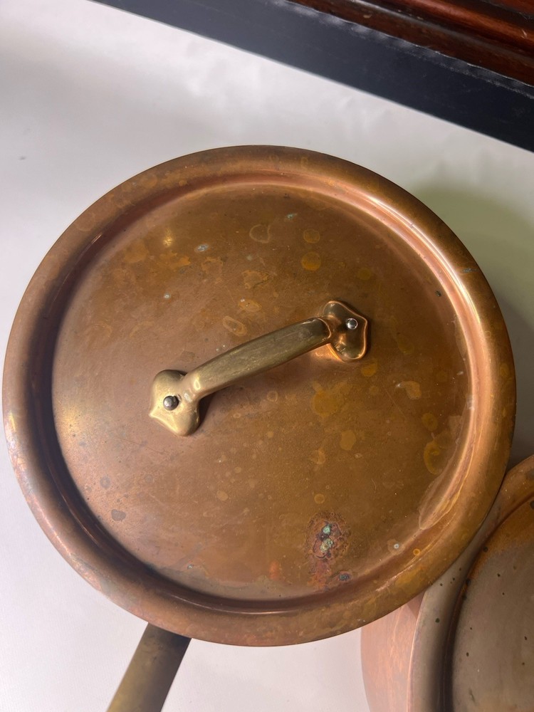2 Vintage Copper Cookware " Queen Anne