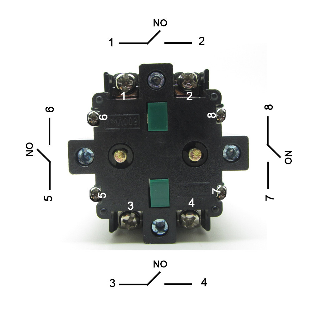 Latching 4 Direction Joy Stick Wobble Switch Front Back Left Right 4PST NO 30mm