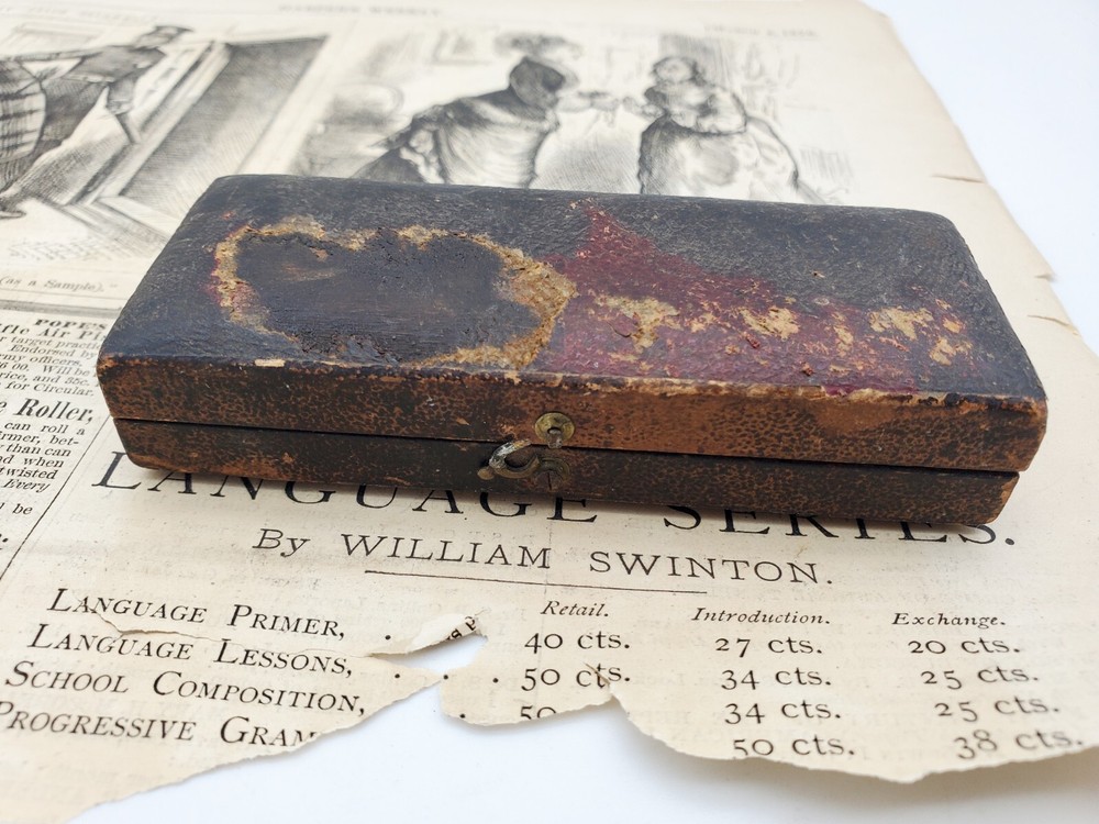 ANTIQUE DRAFTING & DRAWING INSTRUMENT 1800s EBONY HANDLE SET PEN TOOL ENGINEER