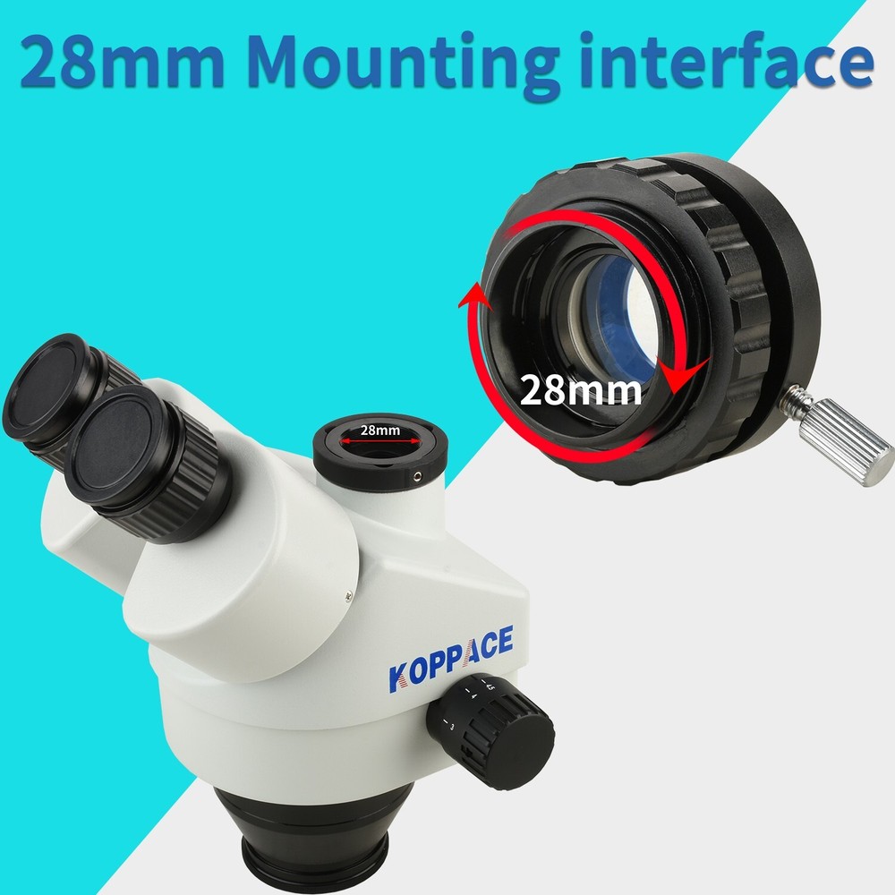 1/3 CTV Microscope Interface Adjustable Focal Length 28mm Mounting Interface