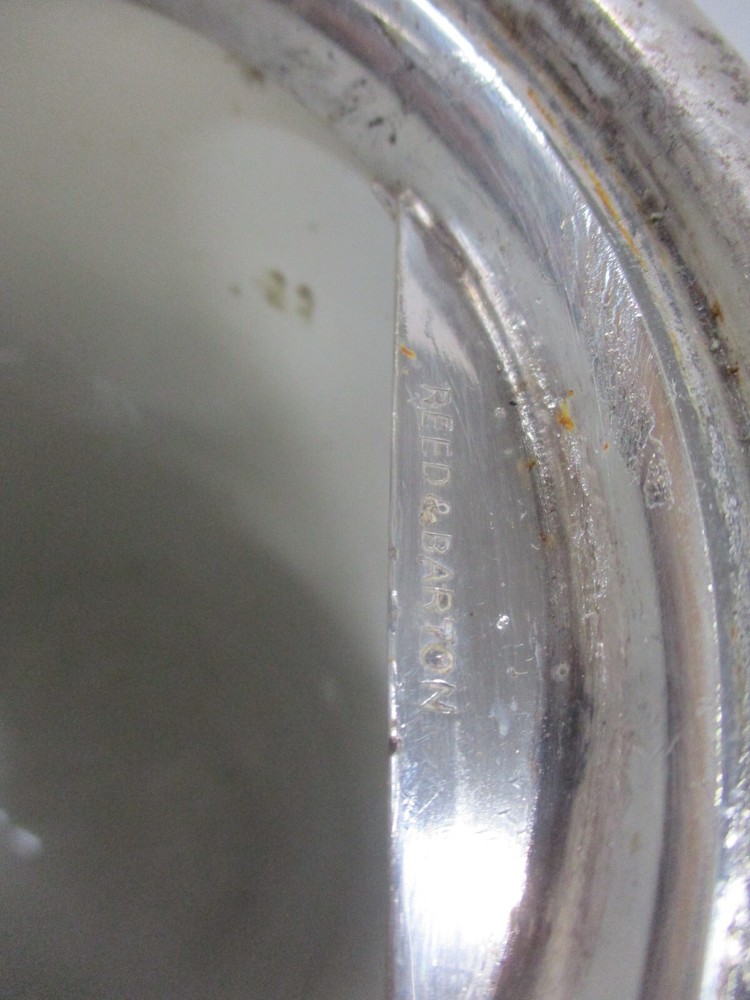 REED & BARTON SILVER PLATE TILTING TIPPING PITCHER Dated May 13, 1878