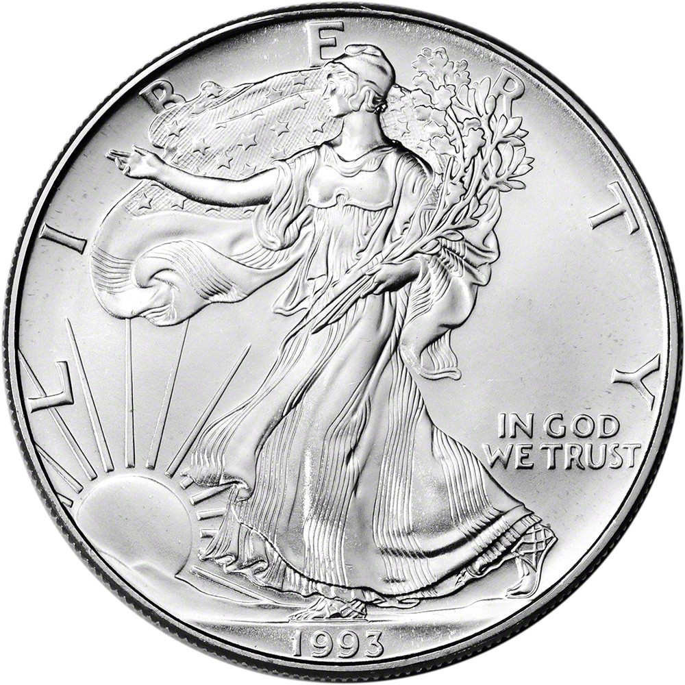 1993 American Silver Eagle Coin - NGC MS69