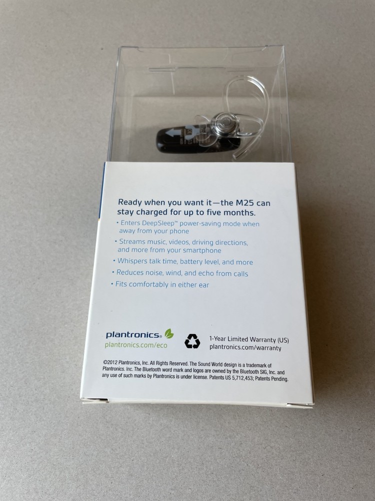 Plantronics M25 Bluetooth Headset PBTM25z
