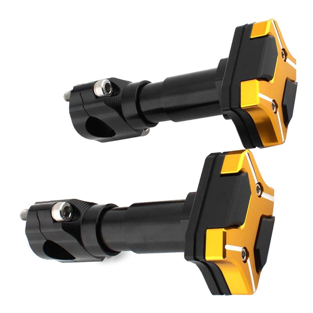 Universal Modified Engine Guard Crash Bar Frame Protector 22mm-30mm Gold Pair