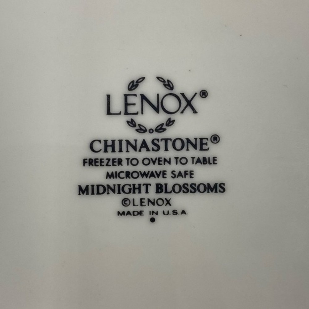 Vintage Lenox Chinaware Discontinued Midnight Blossoms 13" Rectangular Baker