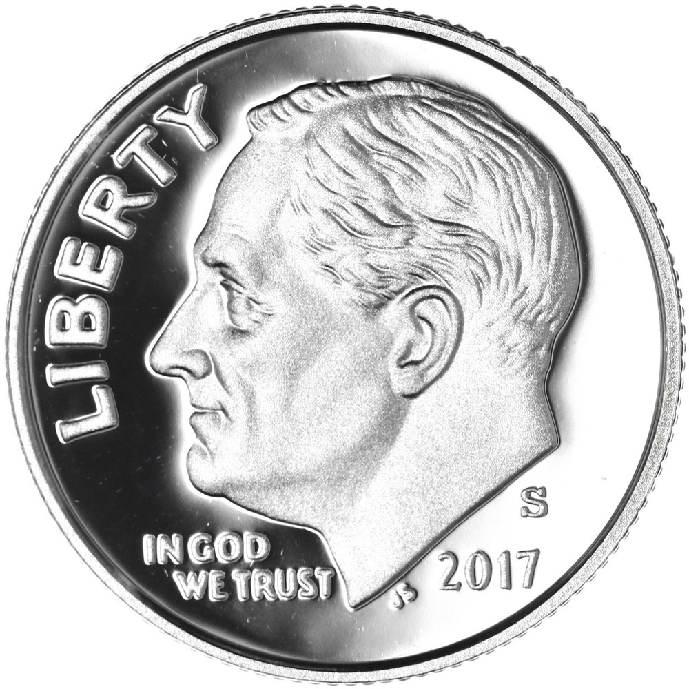 2017 S Roosevelt Dime Gem DCam Proof 90% Silver