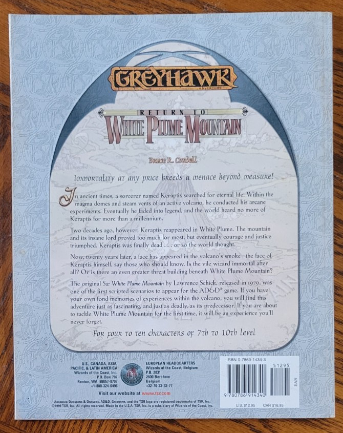 Advanced Dungeons & Dragons Silver Anniversary Return to White Plume Mountain