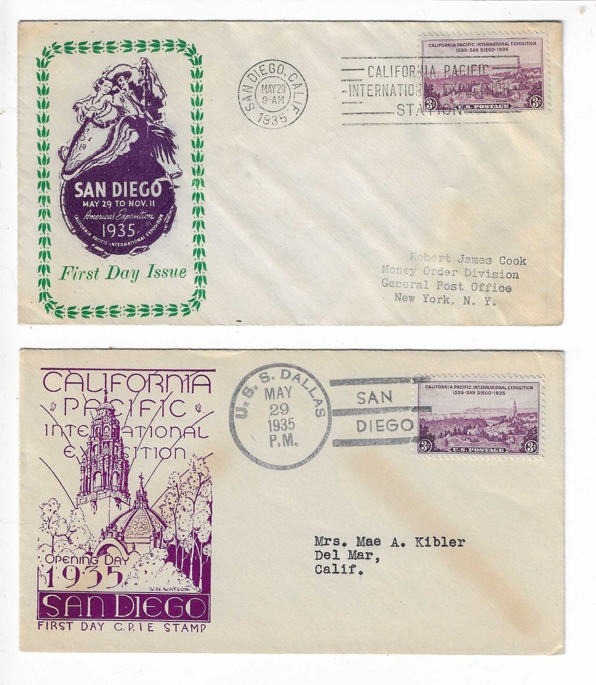 FDC's    773-2 , 773-30     --    Cal-Pac expo  --  ? , 1st Watson