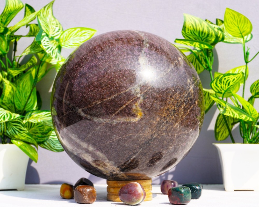Large 170MM Pink Ruby In Spinal Matrix Stone Healing Mineral Metaphysical Sphere