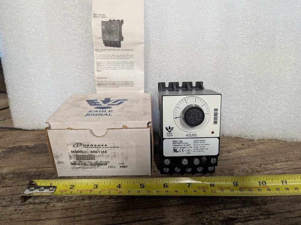 Danaher model BRE11A6 electronic reset timer Dial timer