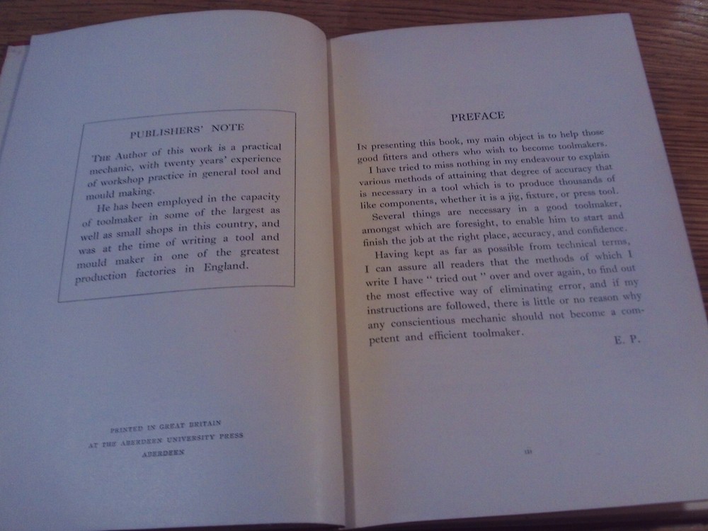 Press Tool Making Very scarce vintage book